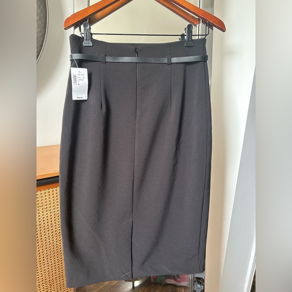 Black Belted Pencil Skirt - Picture 3 of 3